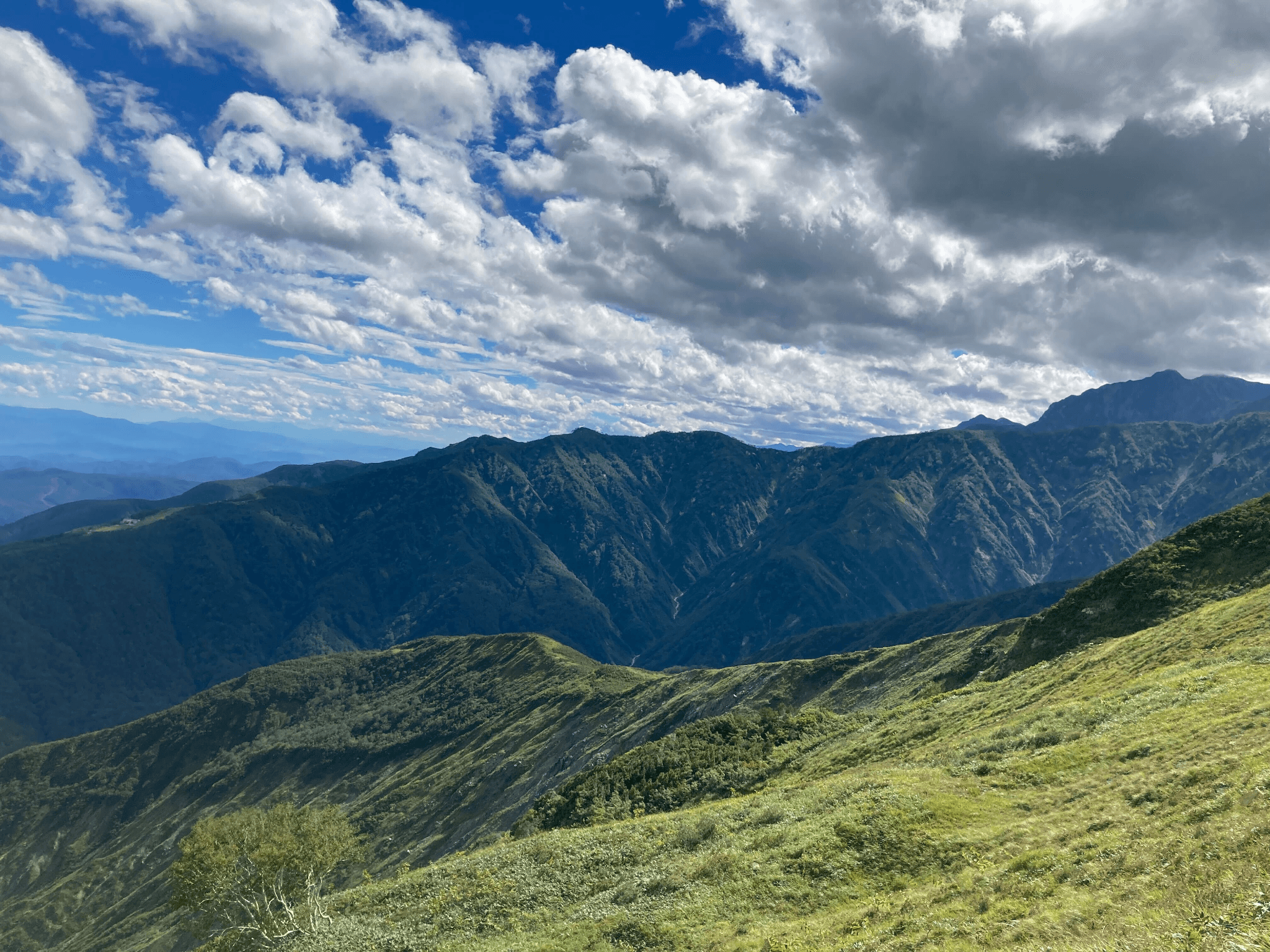 The picture when I did hiking with my family in Hakuba, Nagano, Japan. It was a beautiful day!